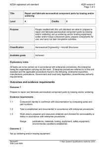 NZQA registered unit standard 4026 version 6  Page 1 of 3
