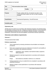 NZQA registered unit standard 4072 version 5  Page 1 of 3