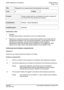 NZQA registered unit standard 25206 version 2  Page 1 of 2
