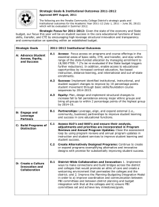 2011-12 PCCD Short Term Goals and Outcomes
