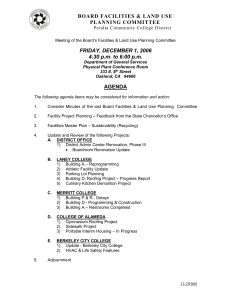 BOARD FACILITIES &amp; LAND USE PLANNING COMMITTEE  FRIDAY, DECEMBER 1, 2006