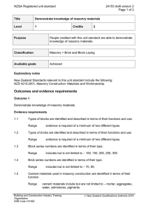 NZQA Registered unit standard 24153 draft version 2  Page 1 of 2