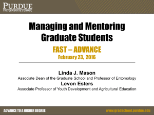 Managing and Mentoring Graduate Students FAST – ADVANCE February 23,  2016