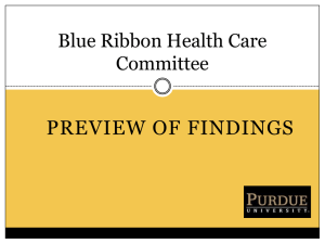 Blue Ribbon Panel Preview of Findings