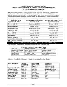 CIPD 2015-16 Schedule