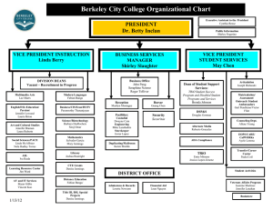 34. Berkeley City College Organizational Chart