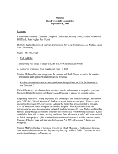 Committee Members:  Coleman Campbell, Chris Eden, Stanley Gross, Marion... Bill Nack, Ruth Nagler, Jim Wyatt Minutes