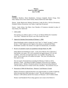 Minutes Bond Oversight Committee June 14, 2006 Present: