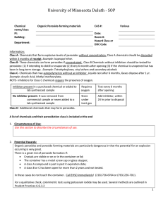 SOP template for Peroxide Forming Materials