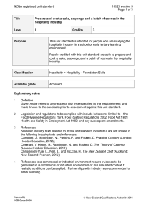 NZQA registered unit standard 15921 version 5  Page 1 of 3