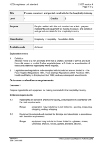 NZQA registered unit standard 21057 version 4  Page 1 of 2