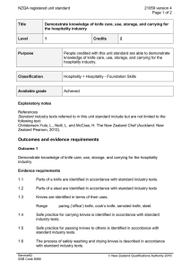 NZQA registered unit standard 21059 version 4  Page 1 of 2