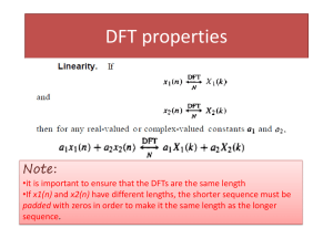 DFT properties Note: x1(n)