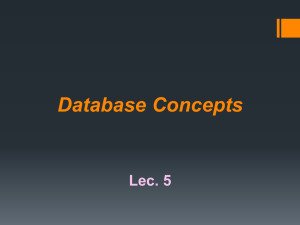 Database Concepts Lec. 5