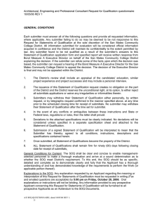 November 5, 2006 - A/E and Professional Consultant Request for Qualification questionnaire REV 1