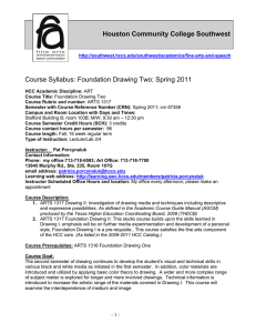Porcynaluk ARTS 1317 Drawing II Syllabus Spring 2011.doc