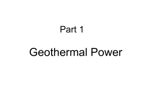 Lecture 19: Geothermal Power