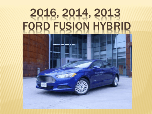 2016, 2014, 2013 FORD FUSION HYBRID