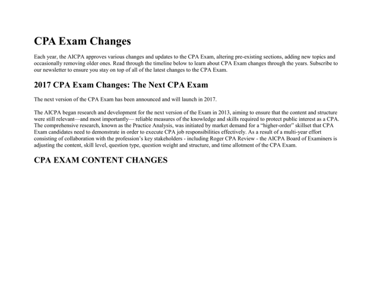 CPA Exam Changes.doc