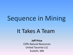 Taconite Mining Sequence