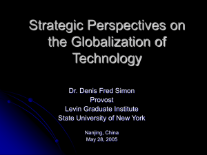 Globalization of Technology and Implications for China