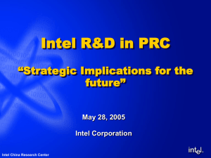 Evolution of Intel R D in China and Strategic Implications to the Future
