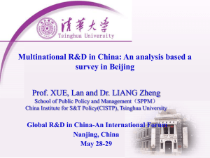 Globalization of R D by MNCs: the Case of Beijing
