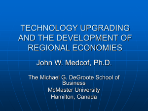 Technology Upgrading in the Development of Regional Economies