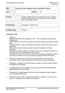 NZQA registered unit standard 19809 version 3  Page 1 of 3