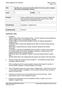 NZQA registered unit standard 19813 version 3  Page 1 of 3
