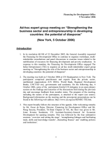 “Strengthening the Ad-hoc expert group meeting on