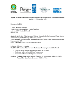 Agenda for multi-stakeholder consultations on “Financing access to basic utilities... December 11, 2006