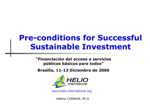Pre-conditions for Successful Sustainable Investment, Helene Connor