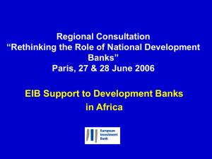 Mr. Daniel Ottolenghi, Associate Manager, Chief economist for Development, European Investment Bank (EIB), Luxembourg