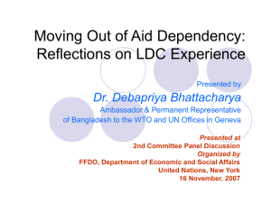 Mr. Debpriya Bhattacharya, Permanent Representative of Bangladesh to the United Nations Office at Geneva