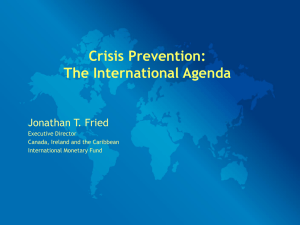 Crisis prevention: Old Debts, New Issues and Policy Options