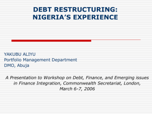 Debt Restructuring in Nigeria