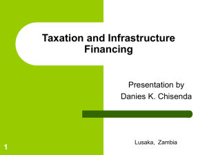 Danies K. Chisenda, Taxation and Infrastructure Financing