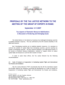 Tax Avoidance and Evasion (Spencer -Tax Tustice Network)