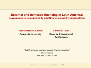 External and domestic financing in Latin America: Jose Antonio Ocampo