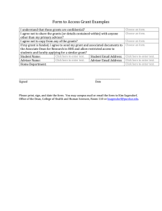 Form to Access Grant Examples