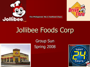 Jollibee Foods Corp Group Sun Spring 2008