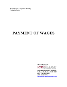 Payment of Wages by Ice Miller