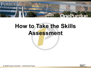 Skills assessment