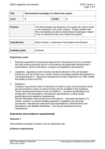 NZQA registered unit standard 21677 version 2  Page 1 of 3