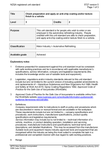 NZQA registered unit standard 5727 version 5  Page 1 of 3