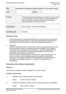 NZQA registered unit standard 24020 version 2  Page 1 of 2