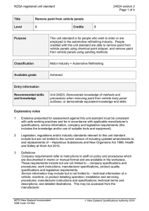 NZQA registered unit standard 24024 version 2  Page 1 of 4