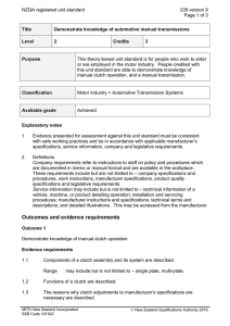 NZQA registered unit standard 239 version 9  Page 1 of 3