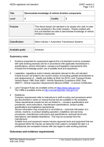 NZQA registered unit standard 24307 version 2  Page 1 of 3